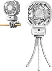 Portable Stroller Fan, Portable Octopus Fan With Flexible Tripod, Low Noise Summer Cool Air For Strollers, Car Seats & Bicycles, Movable & Convenient, Rechargeable & Eco-Friendly