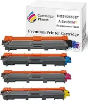 Cartridge Planet A Set BCMY Compatible Toner Cartridge for Brother TN-251 TN-255 TN251BK TN255C TN255M TN255Y (2,500/2,200 (B/CMY) pages) for DCP9015CDW HL3150CDN HL3170CDW MFC9140CDN MFC9330CDW MFC..