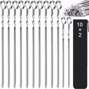 Skewers - 17" Kabob Skewers for Grilling, Metal Sticks for Kabobs Stainless Stee