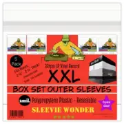 XXL Box Set Outer Plastic Sleeves (x5) Clear 2mil Seal Up LP Vinyl Record Boxset