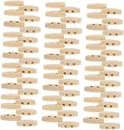 STOBOK 50pcs Wood Toggle Buttons for DIY Projects Coat Clothing Button Crafts Buttons for Coat Toggle Buttons Sweaters Toggle Buttons
