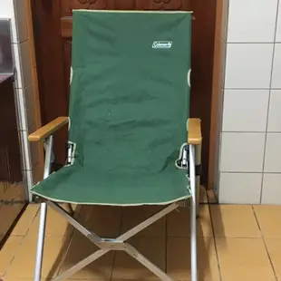 Coleman LAY 大川椅 露營椅 躺椅 綠色 休閒椅 折疊椅 戶外椅  二手 附背袋