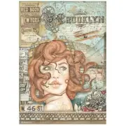Stamperia Rice Paper Sheet A4 - Lady, Sir Vagabond Aviator*
