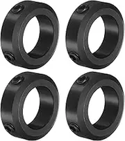 uxcell 4pcs Set-Screw Collars 20mm Bore, 1045 Steel Shaft Collars, 32mm OD, 10mm Width Axle Collar Clamp for Linear Rod Shaft Guide