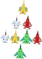 ERINGOGO Funny Airplane Toys for Children 8pcs Pull Back Fighter Jet Models Creative Educational Toy Random Style