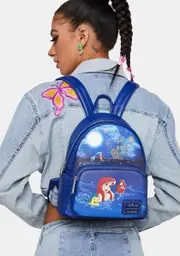 [Loungefly] The Little Mermaid Ariel Fireworks Glow and Light Up Mini Backpack