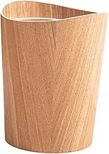 ＫＬＫＣＭＳ Household Trash Can Garbage Bin Decorative Rustic Waste Container Wastebasket Home Living Room Bedroom Kitchen Bathroom, Light Walnut