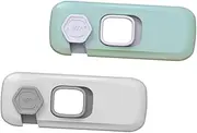 PEPLAYTAL 2Pcs Safety Adhesive Fridge Lock Easy Install Refrigerator Cabinet Lock for Childproofing Prevents Accidental Access No Tools Required for Homes
