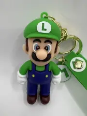 Luigi Super Mario Keychain- 3D Silicone Keychain with Detachable Strap