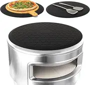 Oven Mat, Non Stick Pizza Stove Silicone Mat, Anti Scald Round Baking Pad, Reusable Kitchen Stove Mat for Pizza Oven