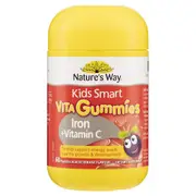 Nature's Way Kids Smart Vita Gummies Iron + Vitamin C 60 Pastilles