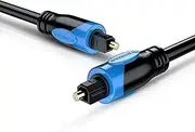 BlueRigger Digital Optical Audio Toslink Cable (1M / 3FT, Fiber Optic Cord, 24K Gold-Plated) - Compatible with Home Theatre, Sound Bar, TV, Xbox, PlayStation PS5/PS4