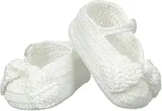 [Jefferies Socks] Baby-Girls Mary Jane Bow Crochet Bootie