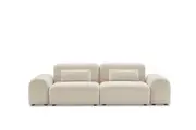 Brosa Memphis Modular 2 Seater Sofa with Armrest (Cream)