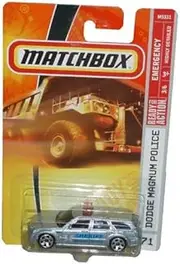 Mattel Matchbox 2007 MBX Emergency Vehicle 1:64 Scale Die Cast Metal Car # 71 - Brazos County Sheriff Silver Dodge