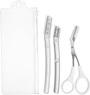 Gogogmee E Eyebrow Razor Set Safe Flexible Design Brow Shaping Kit Razor Scissors Comb