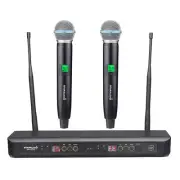 2CH Wireless Microphone System UHF Handheld Karaoke Dynamic Microphone Audio Mic