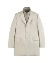 Double coat with herringbone pattern XL grey