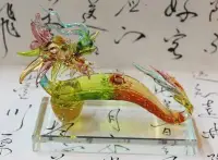 在飛比找Yahoo!奇摩拍賣優惠-Art in THE 【傑儒書畫】龍如意 琉璃 水晶 玻璃工