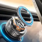 2025 Upgraded Magnetic Car Phone Holder,Ultra Vacuum Suction Cup Magnetic Car Phone Holder, 360° Adjustable Foldable Car Phone Mount Compatible for iPhone/Android - Dashboard/Windshield/Gym Use