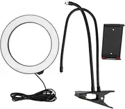 LED Ring Light,8inch Universal Adjustable Selfie Ring Light Fill Lights,with Support Bracket Phone Clip,10 Adjustable Brightness and 3 Colors Ring Light,for YouTube Video/Photography