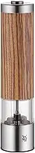 WMF Ceramill Electric Mill 21.5 cm Salt and Pepper Mill Electrically Unfilled Oak Wood Cromargan Stainless Steel Ceramic Grinder