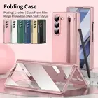For Samsung Z Fold 6 5 4 3 Tempered Glass ShockProof Case Cover with S Pen