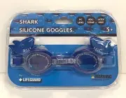 Shark Kids’ Silicone Swim Goggles Ages 3+ Pool Beach Lake Swimming