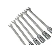 6 piece SAE Flex Socket & Open Wrench Set 3/4" - 3/8" Swivel Automotive Tools