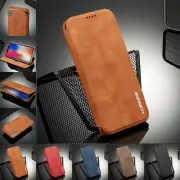 Flip Magnetic Genuine Leather Wallet Cover For iPhone 16 15 13 12 11 Pro Max