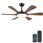 Ceiling Fans with Lights-47 Low Profile Ceiling Fan with Light and Remote/APP...