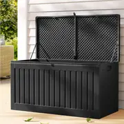 270L Gardeon Outdoor Storage Box Container Lockable Cabinet Garden Bench Tool Shed Black