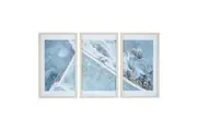 Emporium Ocean View Wall Arts Set of 3 Framed Canvas Prints Artworks Home Decor