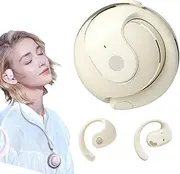Awaze Labs X15 Pro Earbuds - IPX5 Waterproof BT 5.4 Ear-Mounted, Noise Canceling Sports Bluetooth Out-of-Ear Earphones (White)