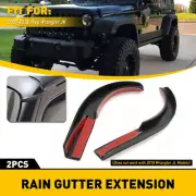 For 2007-2018 Jeep Wrangler JK Accessories Water Diverters Rain Gutter Extension (for: Jeep)