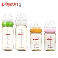 在飛比找momo購物網優惠-【Pigeon 貝親】寬口母乳實感PPSU奶瓶240ml+1