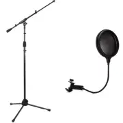 Gator Frameworks GFW-MIC-2020 Tripod Mic Stand and Pop Filter
