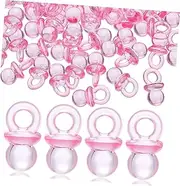 CIMAXIC 100Pcs Mini Acrylic Pacifiers for Shower Favors Soft and Safe Newborn Pacifiers Versatile Decorations Washable and Reusable for Celebrations and Events