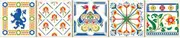 Tile Stickers Classical Retro Style Tile Stickers Wash Basin Stickers Bathroom Table Wardrobe Tile Door Stickers Wall Stickers D30*150Cm