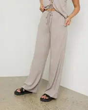 [Mooloola] Mooloola Women's Symi Vanessa Pants in Mushroom Brown Size 10 10 Mushroom Brown