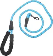HYTROVE Reflective Nylon Dog Leash with Padded Handle Heavy Duty Slip Traction Rope for Small to Large Dogs Comfortable Grip for Outdoor Walking and Training Durable Nylon Construction