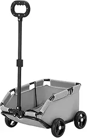 HOVTOIL Pet Stroller Dog Cart， 4 Wheels Folding Small Dogs Cats Stroller Pet Strolling Cart for Travelling Shopping Walking Playing，Dog Stroller for Small Dogs Grey