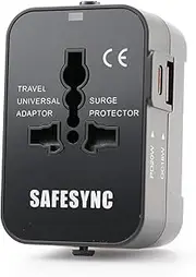 [SAFESYNC] Universal Travel Adapter/International Power Adapter/PD 20W Phone Fast Charger/All in one multiplug USB+c Type Wall Charging Station/Travel Accessoroies/ 200+ Countries US UK EU Bali Japan