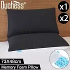 Bamboo Pillow Shredded Memory Foam Pillows for Back Side Sleepers Medium Profile