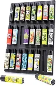[FIRE-FLOW] FIRE-Board, The Ultimate Collectible Board for Clipper® Classic Large Lighters - Official Clipper® Accessories - Black (for 24 Clipper® Classic Large)