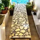 24"x48" White Agate Stone Countertop Table Kitchen Slab Modern Console Bar Decor