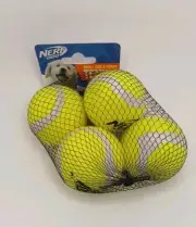 NERF Small Dog & Puppy Squeak Tennis Ball Dog Toys Set of 4