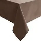Hiasan Tan Rectangle Tablecloth - Waterproof Washable Polyester Fabric Table ...
