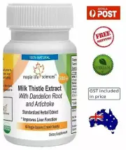 Milk Thistle Extract with Dandelion Root and Artichoke Capsules - 500mg