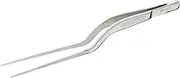 Mercer Culinary M35136 18-8 Stainless Steel Precision Tongs, Offset Tip, 6-1/2-Inch